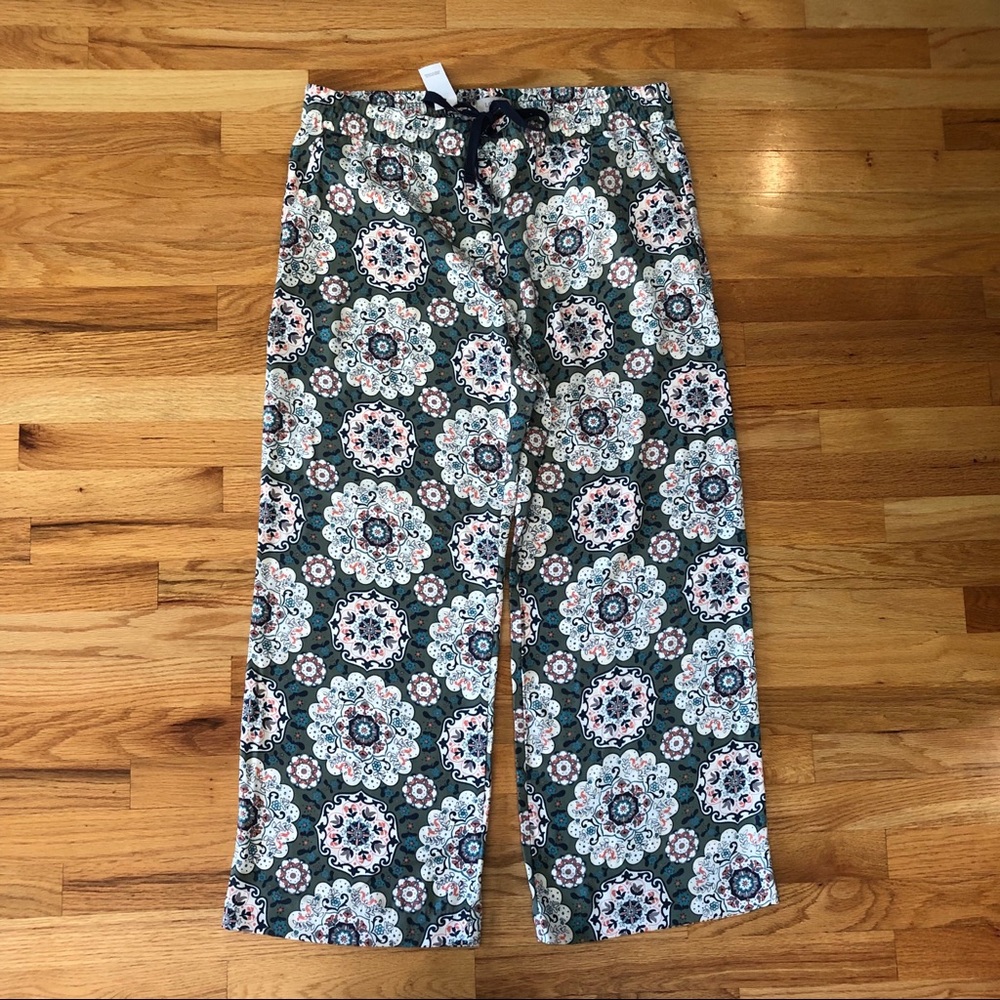 LOFT New Wide Leg Floral Summer Pants Size Large